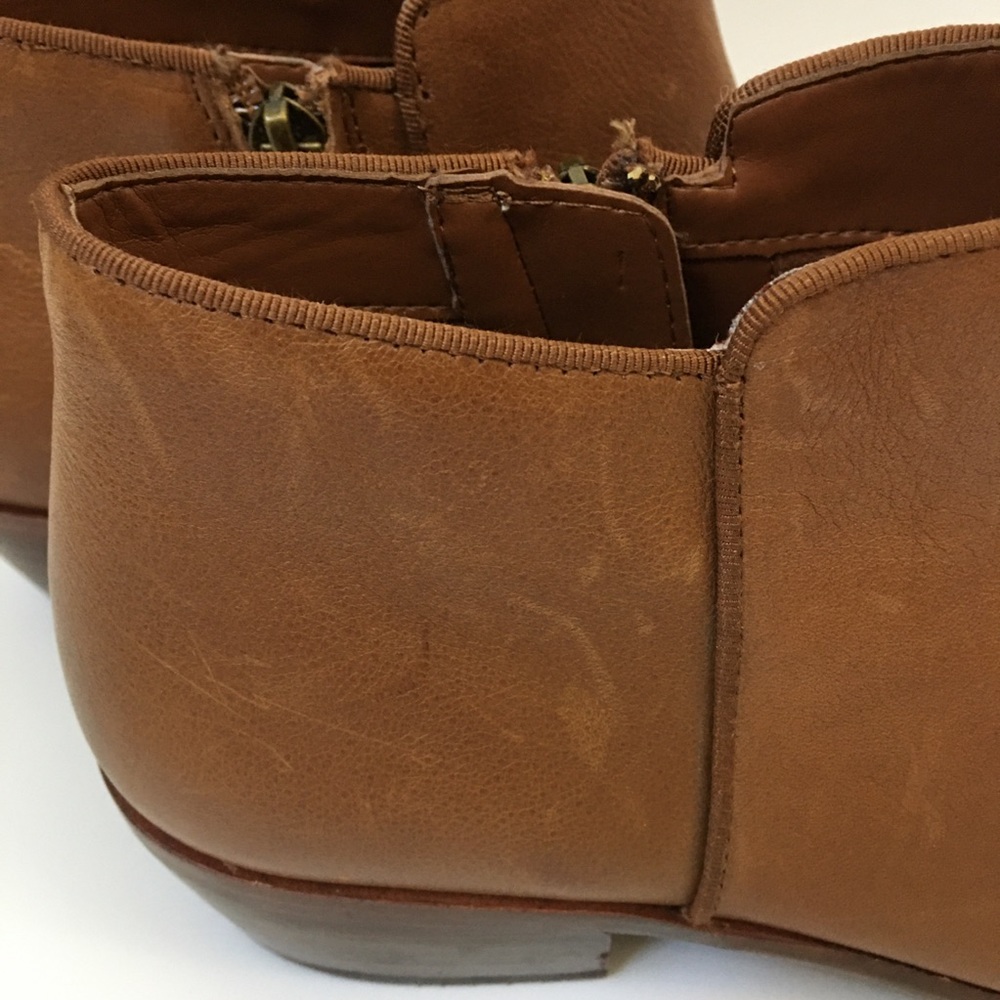 Sam Edelman Brown Leather Ankle Boots Size 8 - Picture 7 of 11